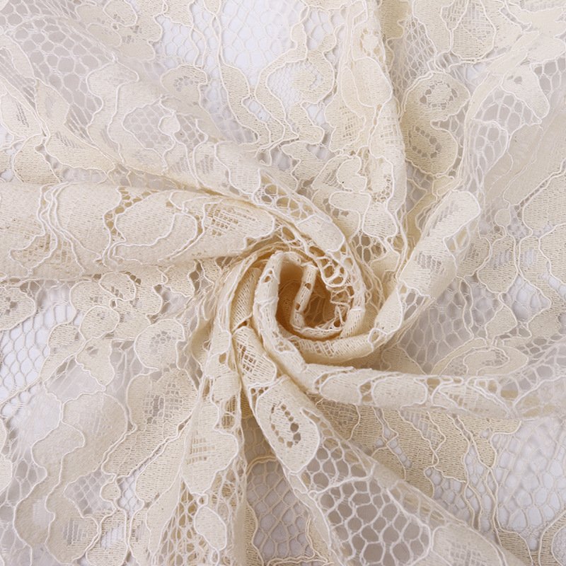 Lace Fabric Eyelash Cutwork Nylon for Women's Wear Wholesale Supplier 9